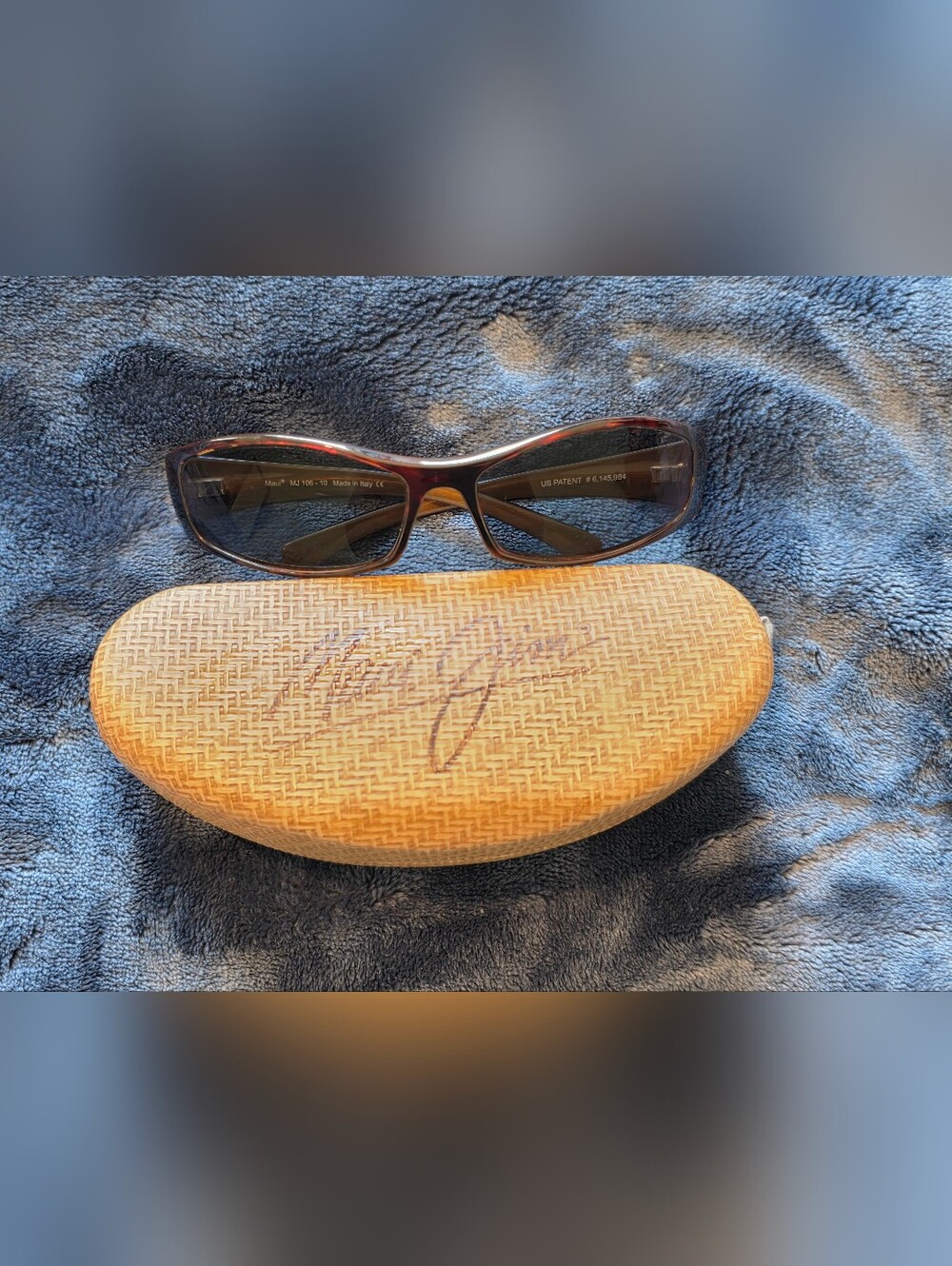 Maui Jim Hoku MJ 106-10 Tortoise Replacement Frames Only Italy Wrap Style Case